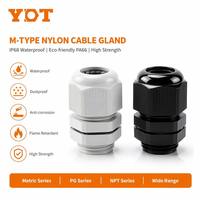 Presse-étoupe en nylon M12 étanche, connecteur de fixation de câble en plastique écologique à filetage métrique M