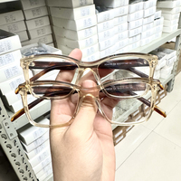 Monture de lunettes carrée unisexe en acétate durable et de haute qualité, à monture complète, à la mode, pour lunettes optiques – Stock en liquidation