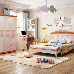 Giường Trẻ Em Bunk Castle Hiện Đại 3 Slide Đôi Bunk Giường Bàn Ba Gỗ Ba Trẻ Em Phim Hoạt Hình Giường Tầng - Product Image 4