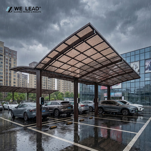 Système de carport extérieur double baie robuste et résistant aux intempéries, en aluminium, pour la protection de deux voitures - Product Image 3