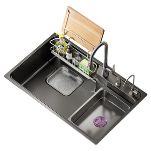 อ่างล้างจานสเตนเลส 304 รุ่น Seoul Collection แบบอ่างเดี่ยว ติดตั้งใต้เคาน์เตอร์ สีดำ ทำความสะอาดง่าย พร้อมตะแกรงระบายน้ำ - Product Image 4