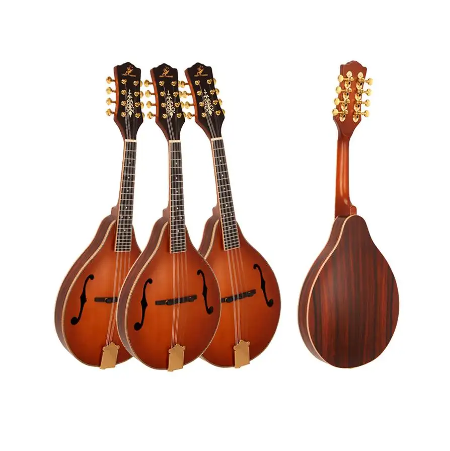 Китайский народный музыкальный инструмент 8 струн матовая отделка мандолина Еловая деревянная мандолина низкая цена оптовая продажа