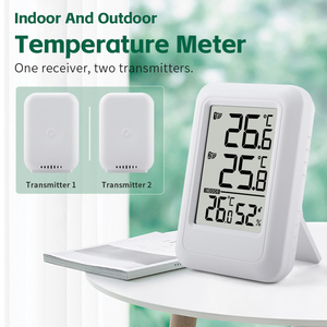 Mini termostato Digital para el hogar inteligente, higrómetro de plástico con control de temperatura electrónico negro de cerámica de bambú para uso doméstico - Product Image 3