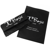 Sacs d'emballage en pvc avec zip-lock pour t-shirt logo personnalisé givré noir fermeture éclair en plastique mat vêtements paquet pochette sac
