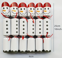 Lot de 6 craquelins de Noël avec chapeau de fête, blague et petit cadeau à l'intérieur, idéal pour les fêtes et les tables de fête