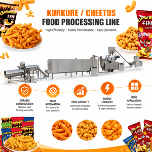 Máquina para Hacer <span class=keywords><strong>Cheetos</strong></span> de Gran Capacidad, Línea de Producción Automática de Bocadillos de Maíz Inflado con Queso para la Industria Alimentaria Comercial - Product Image 1