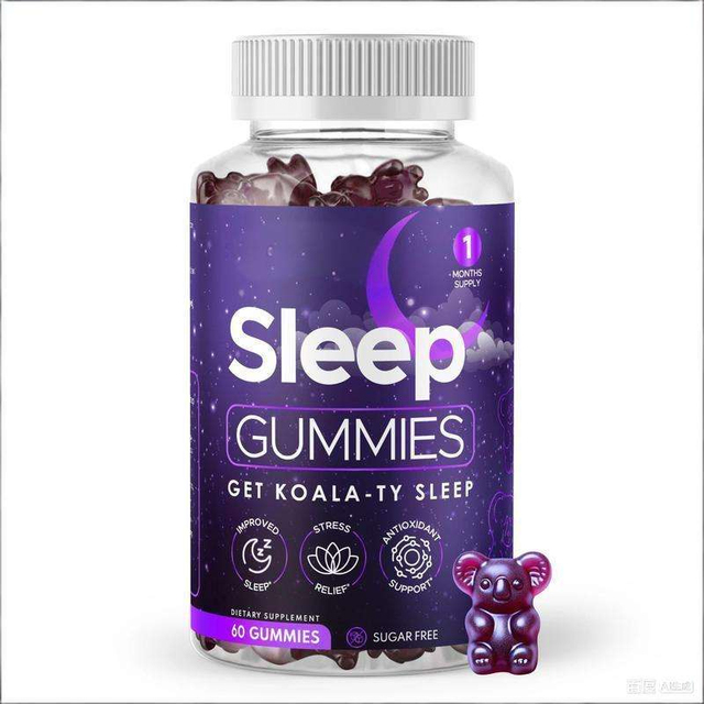 Adult Sugar-Free Vegan Vitamin Gummies L-Theanine Valerian Root Ashwagandha Improved Sleep Stress Relief Energy Support
