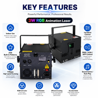 Laser d'animation RGB 5W 6W amélioré avec application sans fil ILDA DMX512, 255 motifs, 15Kpps pour DJ, club, scène, fête