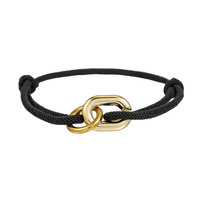 Nouveau Bracelet Tendance 2026 en Nylon, Bijou de Mode, Cordon Tressé avec 2 Anneaux, Chaîne Réglable pour Femmes et Hommes, Idéal Cadeau