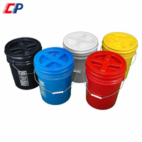 Ember Plastik Bulat Putih Berkualitas Tinggi Model Baru 20 Liter dengan Tutup Segel Gamma & Pegangan Logam