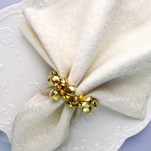 婚礼装饰用金银叮当铃餐巾戒指 - Product Image 5