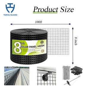 Kit Pannello Solare con Rete di Protezione Rivestita in PVC da 30m per Nidi di Uccelli (Piccioni, Passeri) - Product Image 2