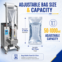 Machine d’emballage de sachets de liquide en acier inoxydable, remplissage et de scellage de poches pour les petites entreprises