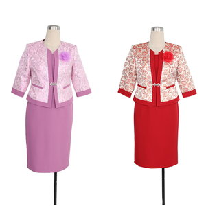 Vestido Formal de Dos Piezas para Iglesia, Talla Grande, Elegante para Mujeres Negras - Product Image 1