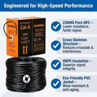 Cable de Red Ethernet UTP Cat6a Cat6 de Alta Velocidad, 305m, RJ45, 23AWG, para Centro de Datos y Oficina, Suministro de Fábrica