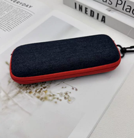 Étui à lunettes en jean personnalisé avec logo, pochette souple pour lunettes, sac de rangement pour lunettes de voyage, cadeau promotionnel