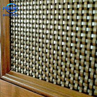 304 316 316L Cloison intérieure décorative en maille métallique tissée en acier inoxydable thermolaqué Or Bronze pour l'architecture