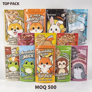 Sachet alimentaire personnalisé imprimé, qualité alimentaire, 100g, 250g, 500g, brillant, en PE, avec fermeture arrière, pour snacks, bonbons, biscuits, chips, emballage de détail pour enfants - Product Image 2