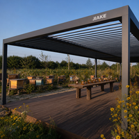 Jiake 6063-T5 Aluminium-Pergola mit Motorisiertem Lamellendach für Honigbienenstock, Garten, Terrasse, Outdoor-Pavillon, Gartenlaube