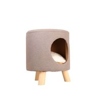 Installation simple moderne pin en bois chien et chat maison nid d'animal toutes saisons nid chaud vente en gros animal chat lit maison