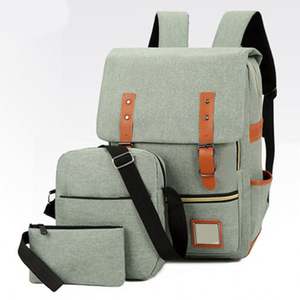 Venta al por mayor 2020 logotipo personalizado de gran capacidad de alta calidad de viaje de negocios 3 juegos de bolsas para hombres mochila - Product Image 6