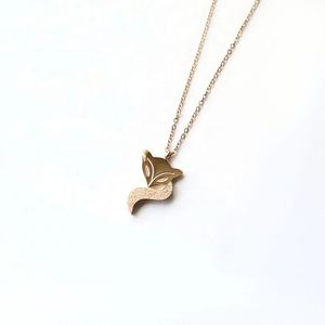 18 K Gold Plated Vintage Little <strong>Fox</strong> Pendant <strong>Necklace</strong> Woman Jewelry 316L Stainless Steel <strong>Necklace</strong> Factory Wholesale Never Fade - Product Image 4