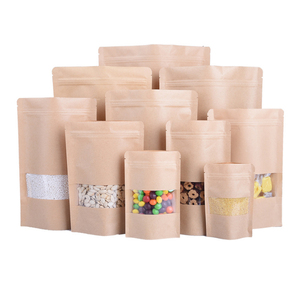 Écologique Personnalisé Imprimé Ziplock Pochette En Papier Kraft ~ - Product Image 3