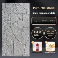 Grande dalle de pierre PU au design moderne, motif tortue, pour mur extérieur d'hôtel, plateau de table de salon - Modèle 3D léger