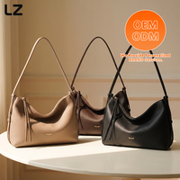 Sac à bandoulière en cuir véritable pour femme LZ Supplier Wholesale, style minimaliste, petit sac hobo avec bandoulière réglable