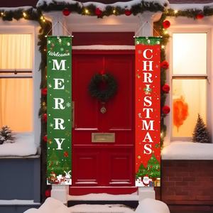 Pancarta Navideña Personalizada al por Mayor, Sublimada por Ambos Lados, Decoración para Puerta Principal, Decoración Navideña para el Hogar - Product Image 4