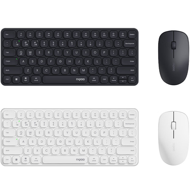 Rapoo 9000S 78-key Wireless/Bluetooth Multi-mode Keyboard and Mouse Set, Ultra-thin Blade, Supports Windows/MacOS Dual Systems