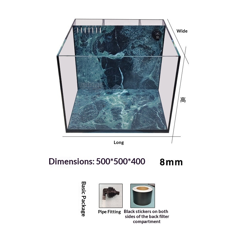 Basic Version, 500*500*400(8mm) Rock Slab Back Filter
