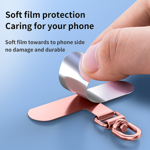 Phổ Thép Không Gỉ Trượt D-Ring Điện Thoại Di Động Dây Đeo Dây Buộc Vá Dây Hình Dạng Kim Loại Clip Điện Thoại Tether Tab Xoay - Product Image 4