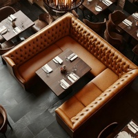 Meubles de luxe pour bar, club, bistro, contreplaqué, restauration rapide, hôtel, restaurant, banquette, banquette, canapé, table à manger, ensemble pour restaurant