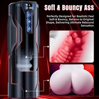 Jouets sexuels masculins automatiques, réaliste, avec fonctions de chauffage 360°, 10 vibrations, 7 modes de poussée, stimulateur de poche, écran LCD, 100% réaliste