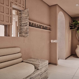 Postazioni di Lavoro per Saloni di Bellezza in Stile Brutalist con Acciaio Verniciato a Polvere e Marmo, <span class=keywords><strong>Design</strong></span> Moderno Rosa per Spazi Commerciali - Product Image 3