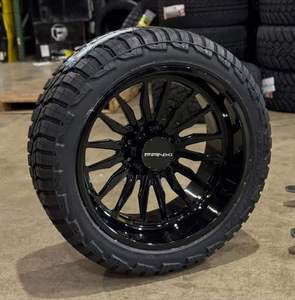 20 22 24 26인치 휠 8x6.5 8x170 8x180 6x135 6x5.5 볼트 패턴 (포드 F150 F250 F350 쉐보레 GMC 1500용) 플로팅 캡 포함 - Product Image 4