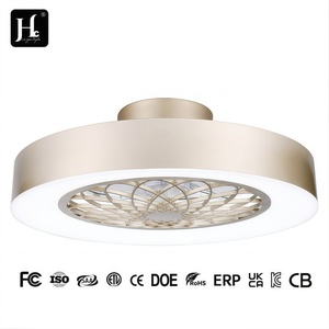 Modern <b>3</b>-Color 18-Inch LED 6-Speed Ceiling Fans Light Smart Dimmable Remote Control Low Profile Bedroom Flush Mount DC Motor - Product Image 6