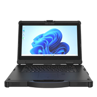 Portátil Robusto X14A de 14 Pulgadas con Pantalla Táctil FHD, Intel I7, 32 GB de RAM, Windows 11, 5G, NFC, Escáner de Huellas Dactilares, IP65, Resistente al Agua, PC Industrial