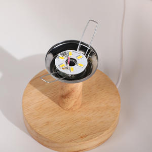 Lampe décorative moderne et simple en bois massif avec LED, idéale pour table de chevet, bureau ou étude, lumière douce et économe en énergie, à personnaliser. - Product Image 6