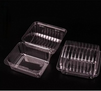 Boîtes à gâteaux personnalisées de haute qualité, charnières transparentes en plastique PET, contenants jetables à clapet pour emporter les aliments avec couvercle pour mousse