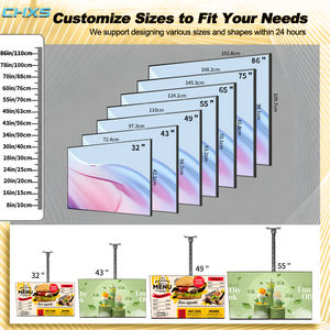 Pantalla LCD <span class=keywords><strong>de</strong></span> Menú <span class=keywords><strong>de</strong></span> 43, 49 y 55 Pulgadas para Montaje en Pared Interior, Pantalla Publicitaria para Ventanas, Pantalla Digital para Tiendas - Product Image 3