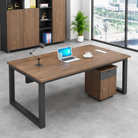 Ensemble de chaise de bureau de direction - Mobilier de bureau moderne et minimaliste en bois, personnalisable avec table d'appoint, armoire, bibliothèque et rangement, installation incluse