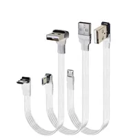 Câble adaptateur micro USB mâle FPC FPV FFC USB blanc super plat, flexible, à angle de 90 degrés, 1M-3M, pour la charge et le transfert de données