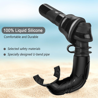 Tube de plongée pliable avec mousqueton, tuba portable anti-étouffement pour la plongée en apnée et les voyages