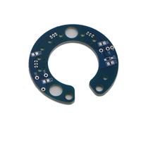 Circuit imprimé FR-4 personnalisé en forme de C avec capteur Hall, masque de soudure bleu, pour pilote de moteur BLDC, certifié ISO pour moteur sans balais