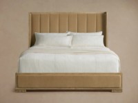 Modernes Luxus-Bettgestell aus Massivholz, Designer Darien Channel Stitched Shelter Bed für Schlafzimmer-Sets, Luxusmöbelstück