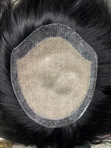 Extensiones de cabello humano para <span class=keywords><strong>hombre</strong></span>, tupé de seda con Base de seda, en oferta de <span class=keywords><strong>AMAZON</strong></span> - Product Image 3