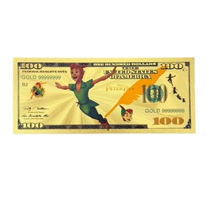 Billet de banque <span class=keywords><strong>Peter</strong></span> <span class=keywords><strong>Pan</strong></span> 2026 en or plaqué 24 carats pour cadeaux - Product Image 3