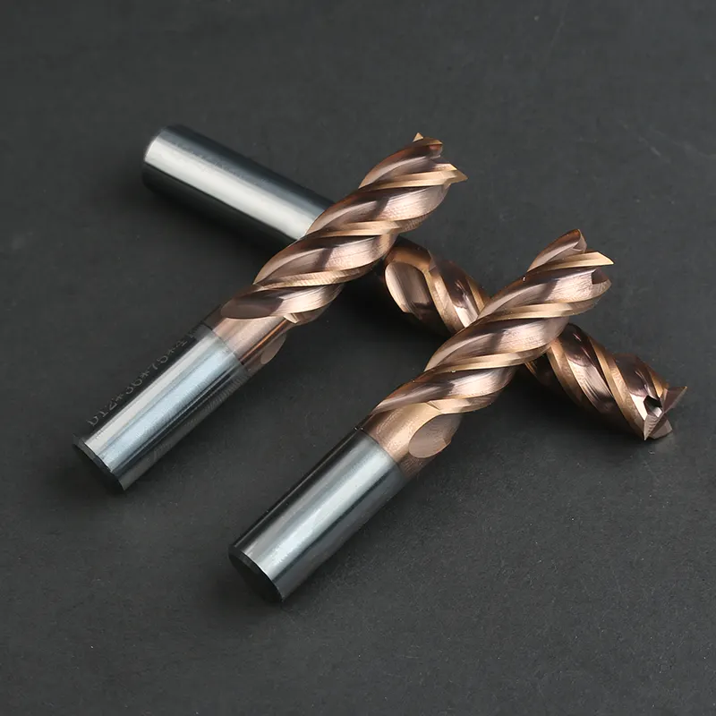 Giá rẻ độ cứng cao Rắn Carbide 4 Flute endmill phay Cutter công cụ cho kim loại